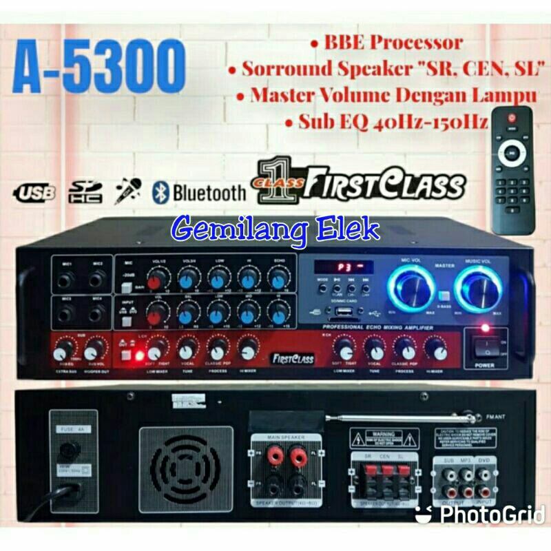 Amplifier Karaoke FIRSTCLASS A-5300 BLUETOOTH