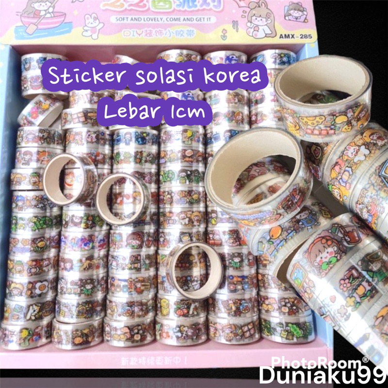 

sticker roll momo korea 1cm / sticker rolling / sticker aesthetic / stiker lucu