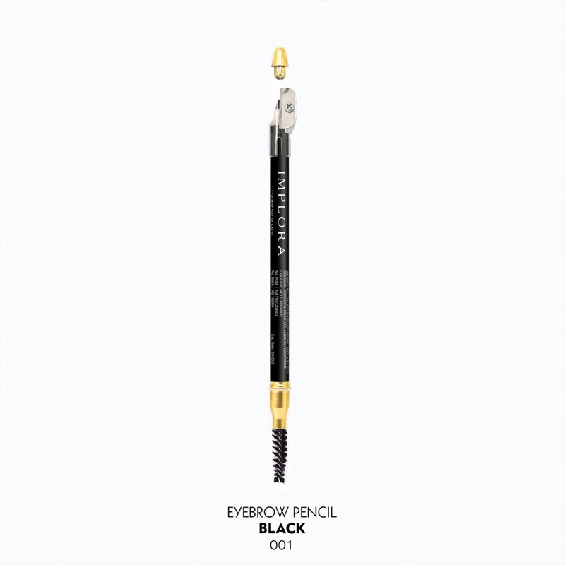 Pensil Alis Implora / Eybrow Pencill Warna Black/brown/Silver Murah