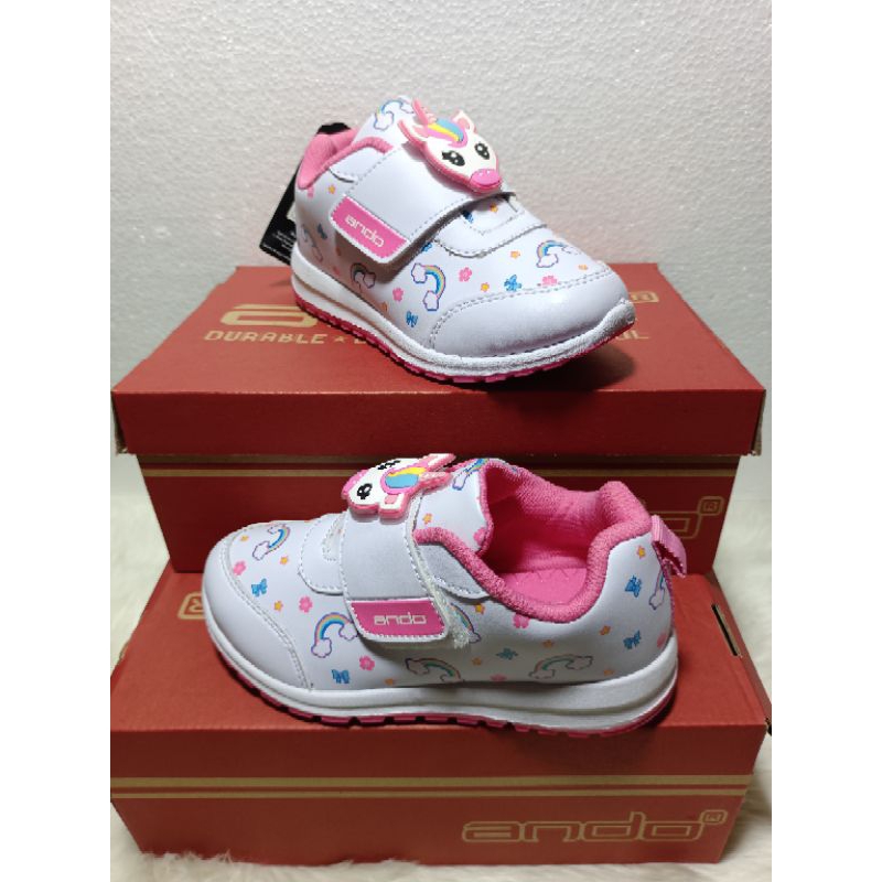 SEPATU ANDO ELINA VELCRO, SEPATU FASHION ANAK PAUD DAN TK, SEPATU CASUAL ANAK CEWEK, SEPATU SNEAKER SIZE 29 -32