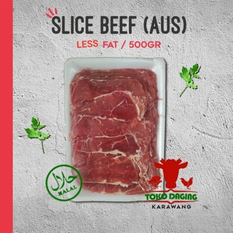 

Aus Beef Slice / Daging Sapi Less Fat @500gr Karawang