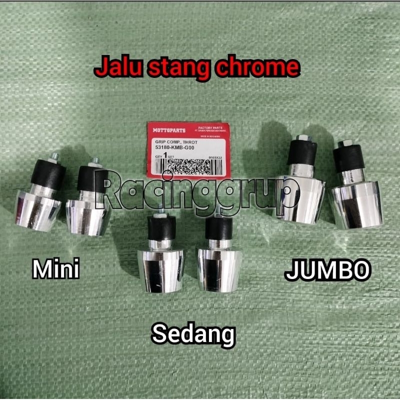 TERMURAH Jalu stang motor krom chrom model pcx motor mio beat supra vario lexi rxking revi klx crf dll HARGA SEPASANG KIRI KANAN