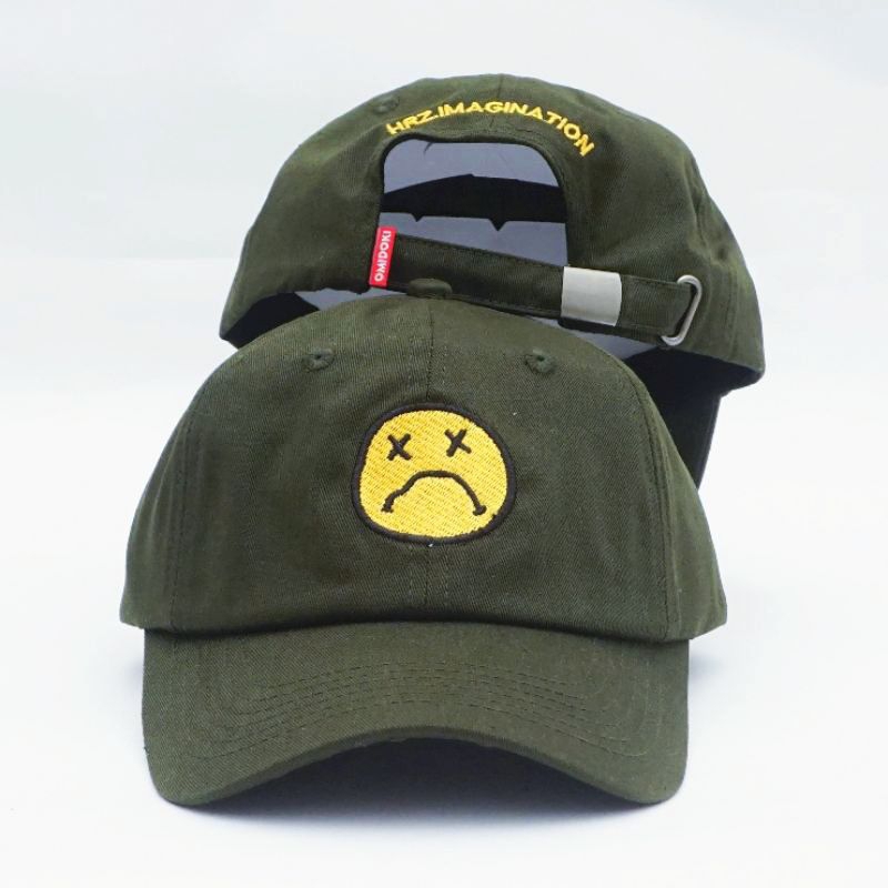 Omidoki Topi Polo Caps hijau army sadd