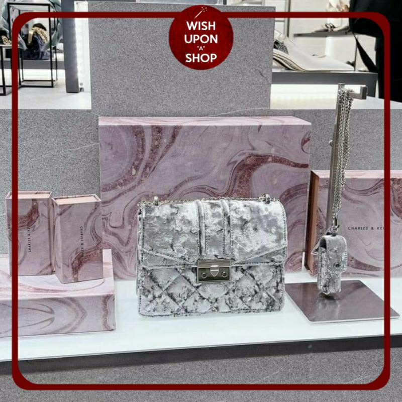 CK Edira Velvet Evening Xbody Bag in GiftSet