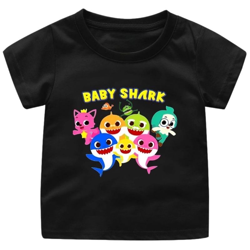 Baju Kaos Anak Cewek Cowok 1-12Tahun BABY SHARK Lucu.Ready 10WARNA//Atasan Kaos Anak