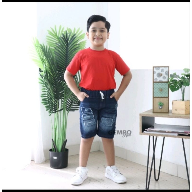 celana pendek jens denim anak