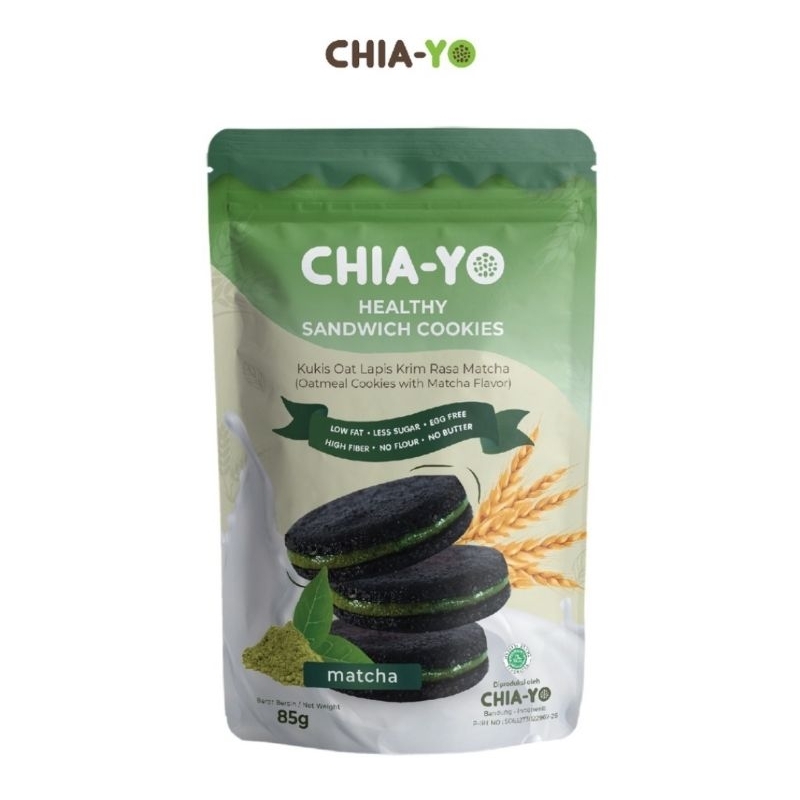 

CHIAYO SANDWICH COOKIES MATCHA | HEALTHY COOKIES | HIGH FIBER COOKIES