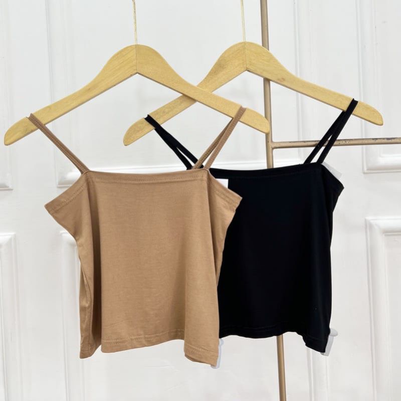 9-8924-9 TANKTOP SSEMI CROP WANITA || TANKTOP WANITA HITAM PUTIH COKLAT || NEW TANKTOP SEMI CROP WAN