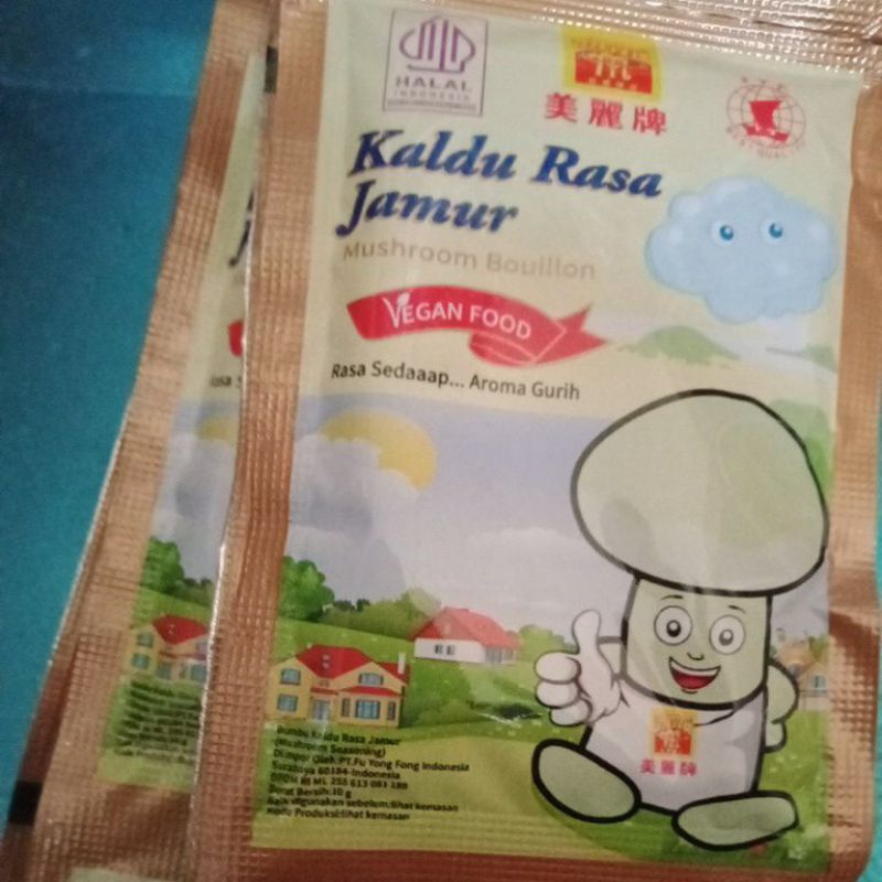 

Kaldu rasa jamur, kemasan sachet 10gram.1 pcs