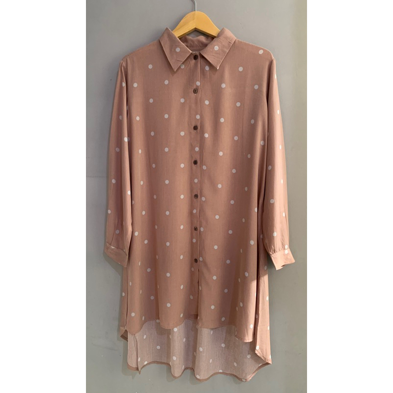 Atasan Tunik Pinguin Polkadot/ Baju Atasan Tunik Wanita