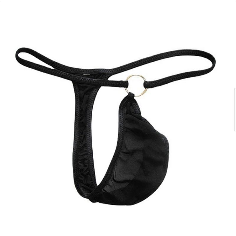 T06 G String Pria cincin ring Celana Dalam laki laki thongs cowo transparant