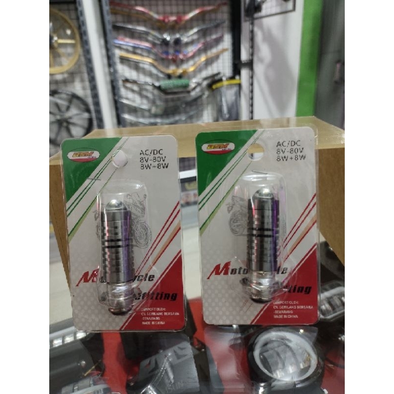 LAMPU LED H6 LASER 2 WARNA PUTIH DAN KUNING UNIVERSAL MATIC BEBEK