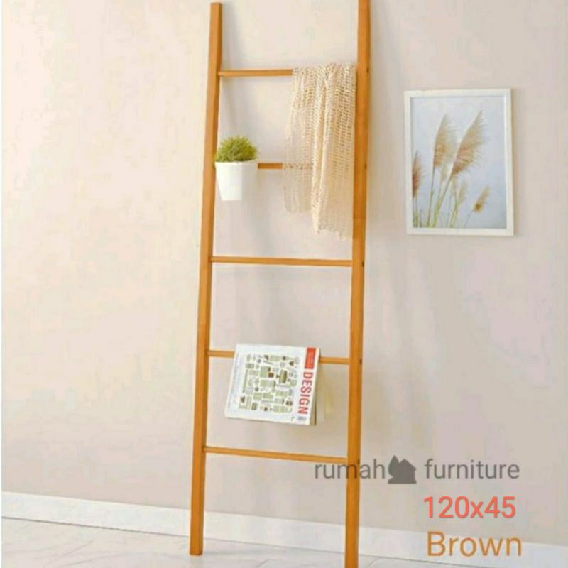 rak sajadah / rak handuk / rak dinding / tangga kayu
