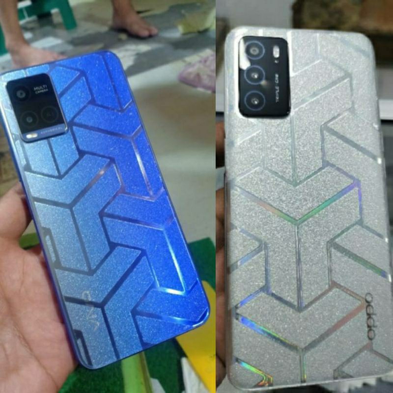 Garskin Glitter Transformer Transparan Anti Gores VIVO Y19 Anti jamur hp