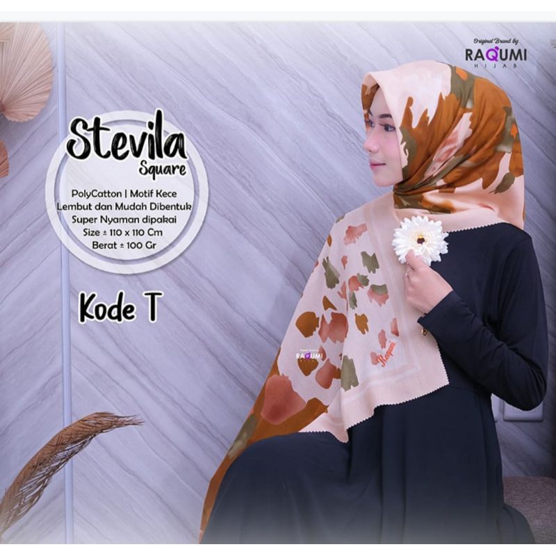 Stevila Pashmina Segi Empat Jilbab Square ORI Raqumi
