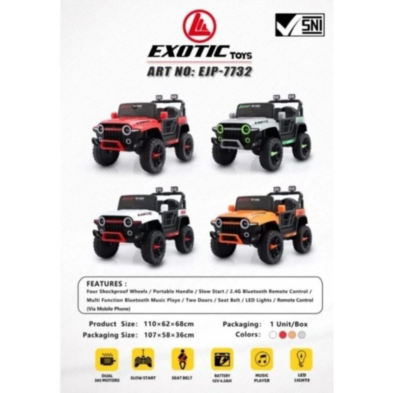 Mobil aki anak JEEP Transformer EJP7732 /EJP 7732