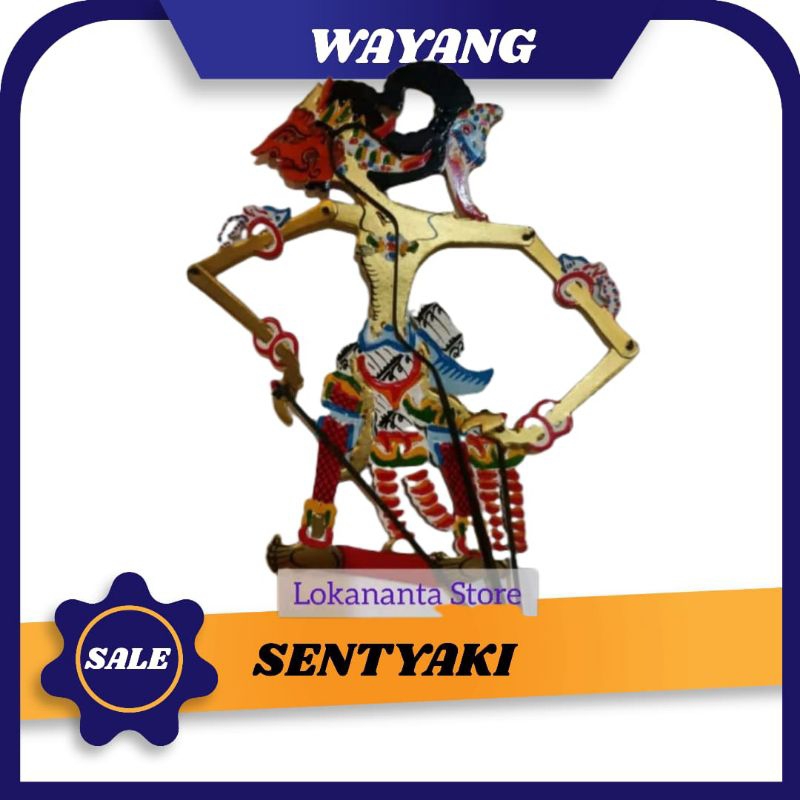 SENTYAKI SENCAKI TOKOH WAYANG KULIT WAYANG BAHAN KERTAS KARTON DUPLEK WAYANG KERTAS WONOGIRI
