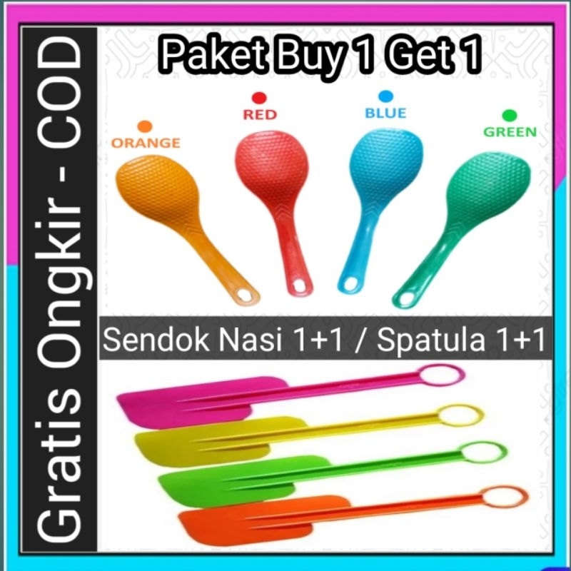 Paket Centong Nasi Entong Nasi Beli 1 GRATIS 1 Dan Paket Spatula Beli 1 Gratis 1