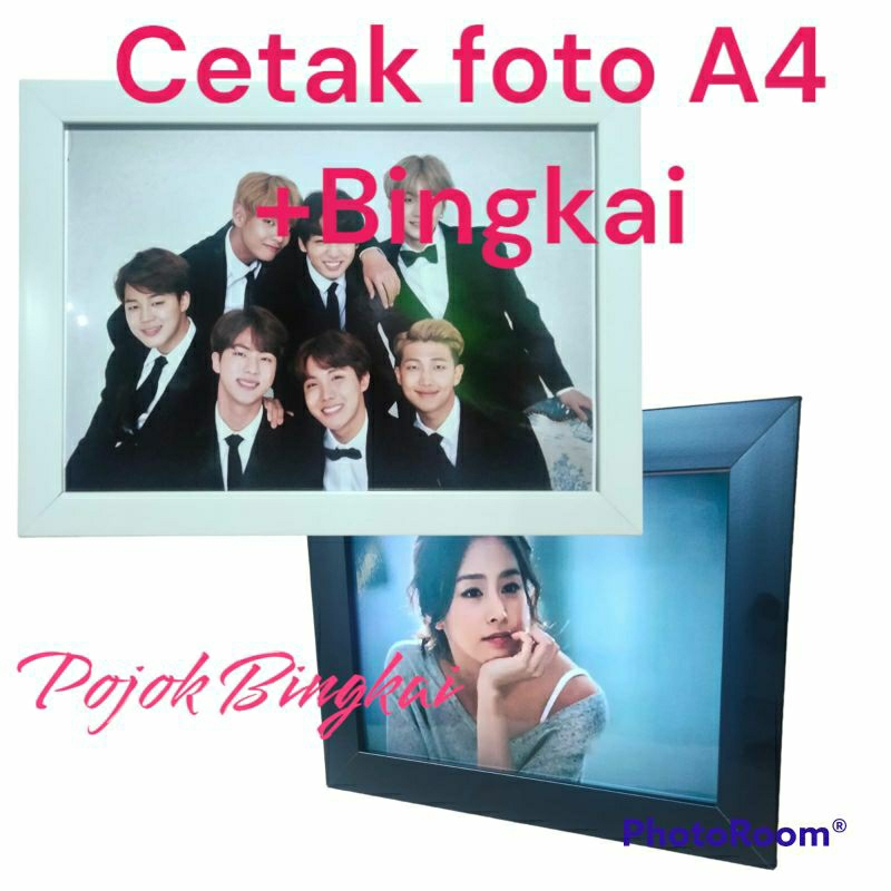 Cetak foto A4 21*30cm + Bingkai / foto dan bingkai / cetak foto plus bingkai /paketcetakfotodanbingkai / bingkai + cetak foto