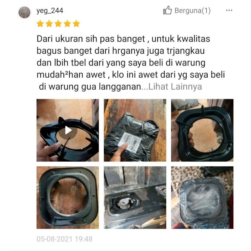 TATAKAN KOMPOR RINNAI KAKI 6/TUNGKU KOMPOR RINNAI KAKI 6 DUDUKAN KOMPOR GAS ORIGINAL SUPER TEBAL