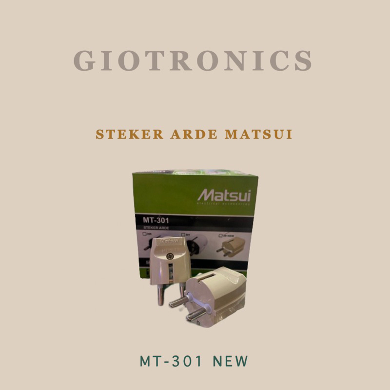 MATSUI STEKER ARDE MT - 301 Cok Jantan / COLOKAN LISTRIK BULAT