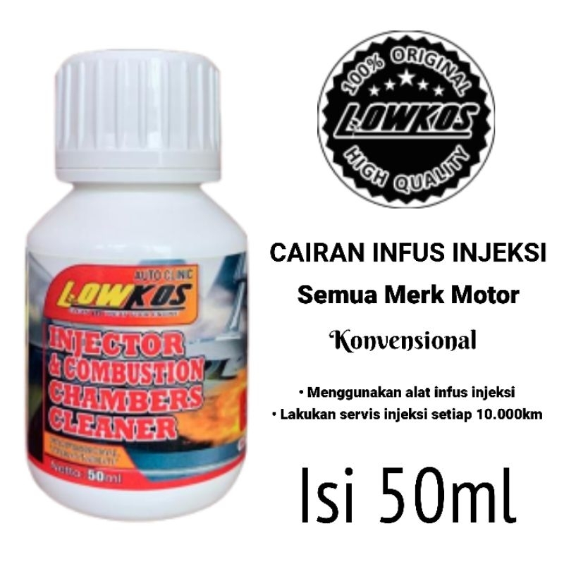 LOWKOS - CAIRAN INFUS INJEKSI Motor Injector Cleaner Pembersih Injektor 50ml untuk semua merk motor