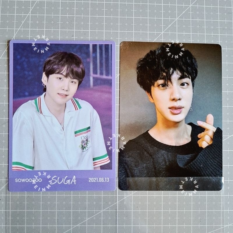 Official Suga Mini Photocard PC Sowoozoo / Seokjin Army Bomb V3 Jin AB Versi 3 Ver Photocard PC BTS