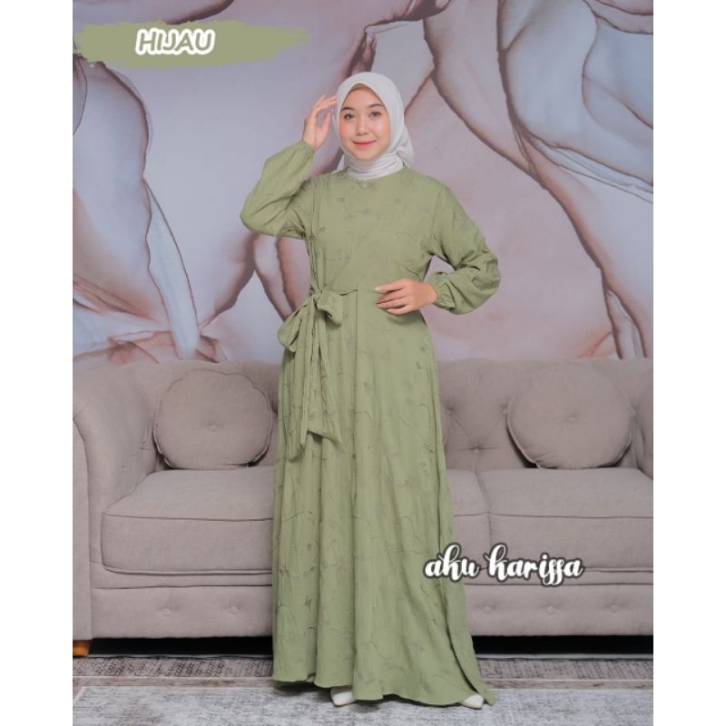 Gamis CIARA ANGGIA ALFIZA Aku Karissa Original Dress wanita ootd New Model rempel layer Depan rompi tali