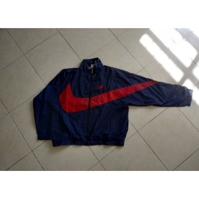 jaket Nike big woosh navy red second original