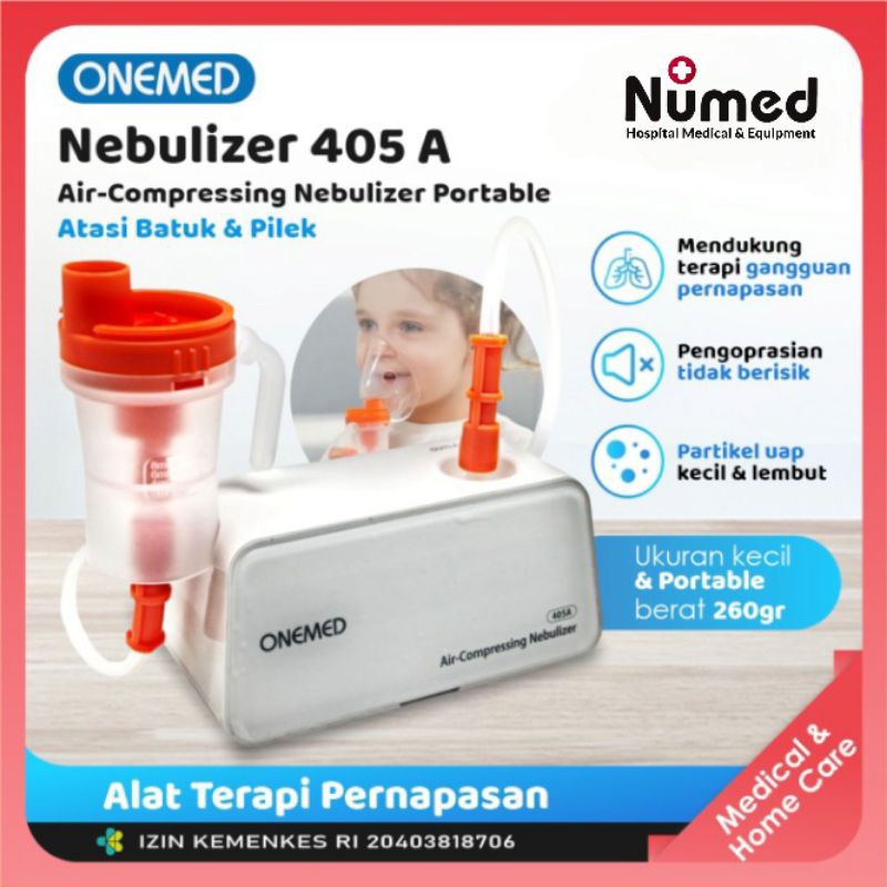 Nebulizer Onemed 405A Compressor Nebulizer Portabel Alat Terapi Pernafasan Onemed 405 A