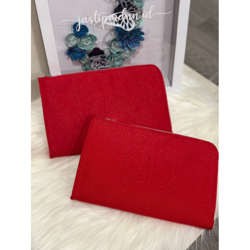 Dior Makeup Pouch in red ( muat iphone 14 pro max )