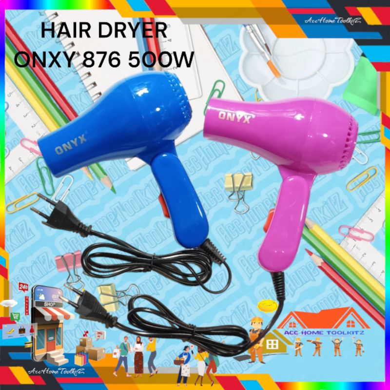 Hair Dryer Lipat Mini ONYX - 938 500 Watt / Karakter Lucu 876 658 662 Pengering Rambut