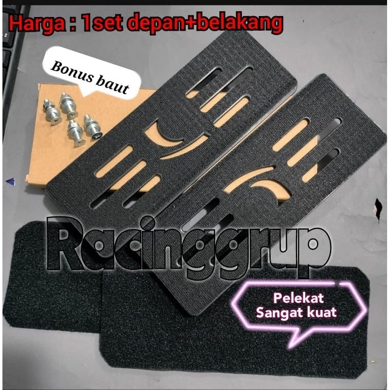 PROMO TERMURAH Dudukan Plat Motor - FramelessPlate - Tatakan 1 set