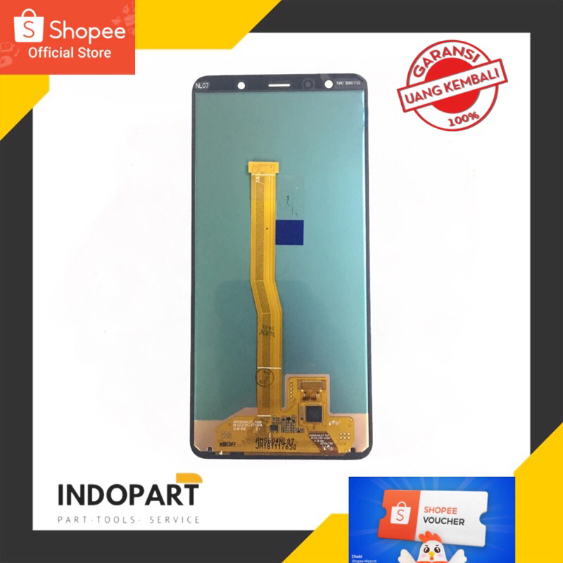 AMOLED LCD untuk Samsung Galaxy A7 2018 A750 SM-A750F A750FN A750G Layar Sentuh Display LCD Perakita