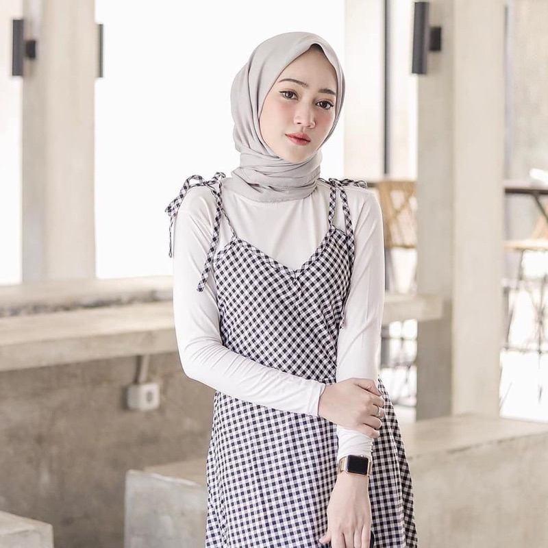 Gingham Long Overall Korean Style ala Selebgram