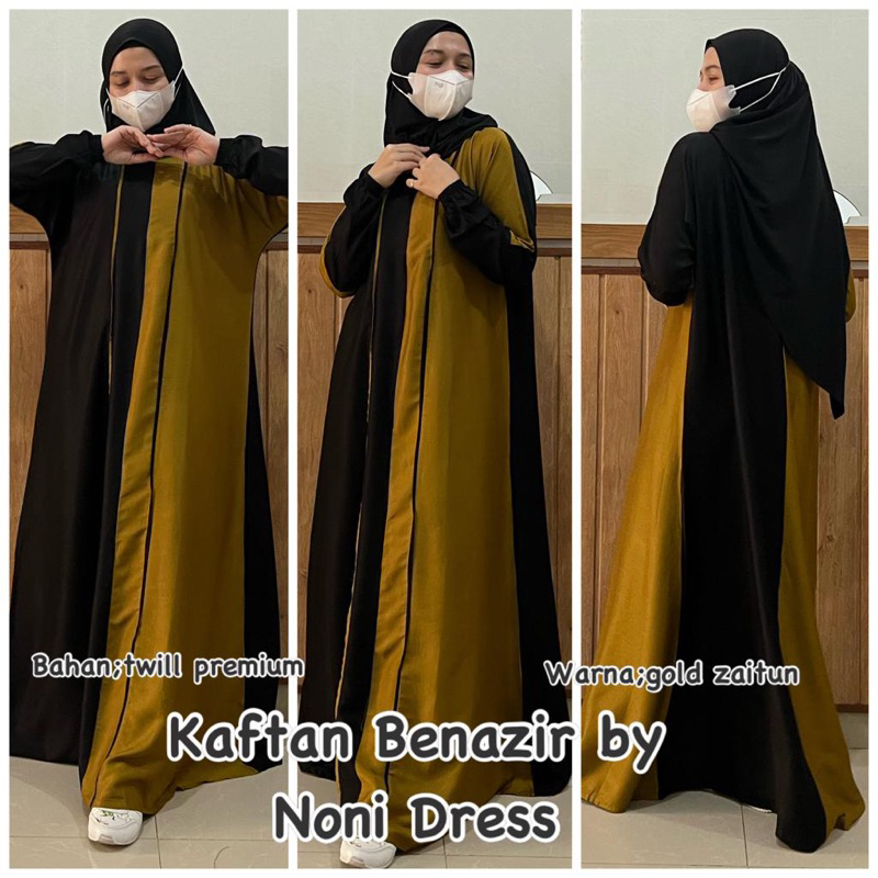 Daster Arab Noni BENAZIR Dress Busui Kaftan Twill Premium Big Size