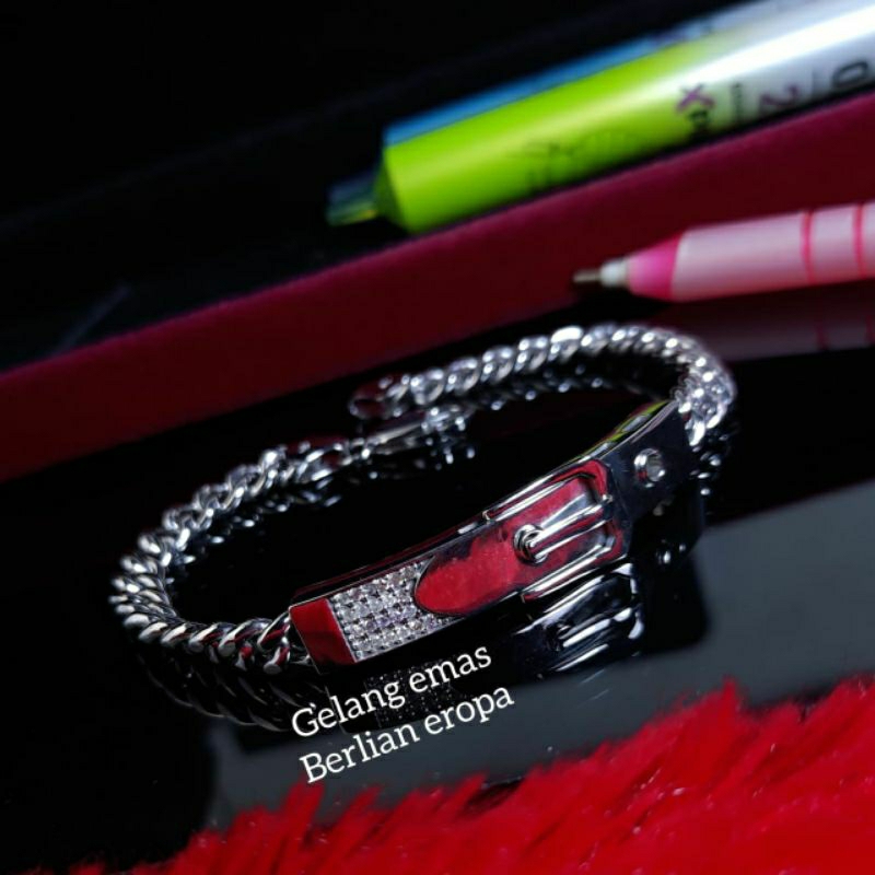 Gelang emas berlian eropa(luster)