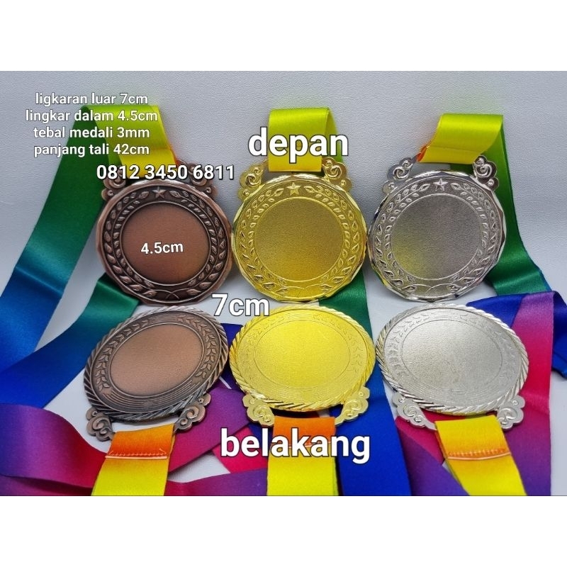 MEDALI SET ( 3PCS ) GOLD, SILVER DAN BRONZE