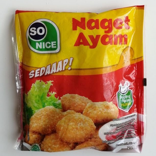 

So Nice Sedap Chicken Nugget 250 gr Frozen Food Murah | Naget Ayam | Makanan Beku | Olahan Daging Ayam Siap Goreng - FROZEN FOOD - Makanan Istant Siap Cepat Saji