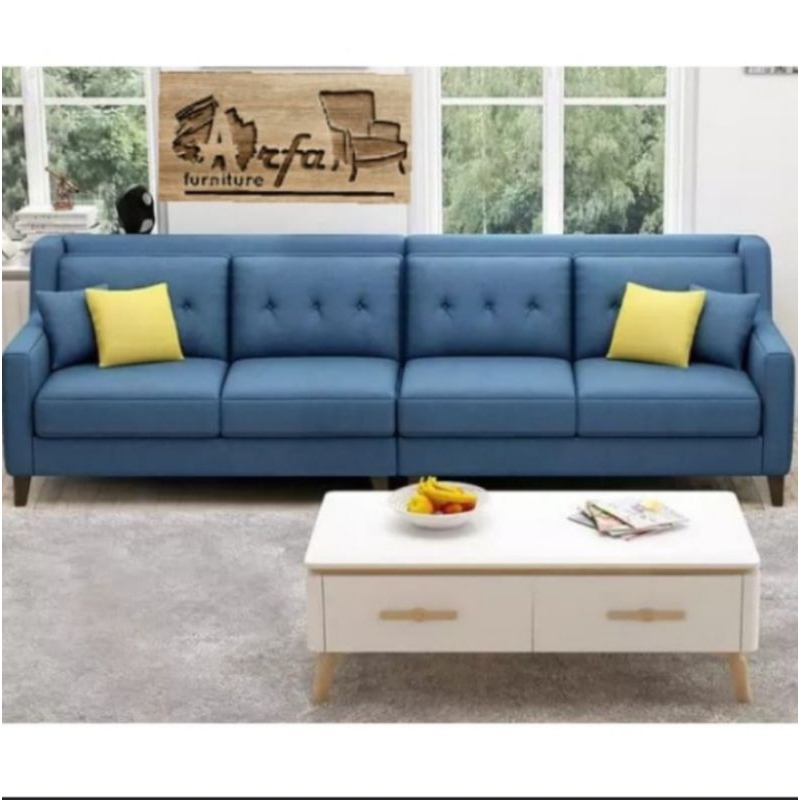 sofa minimalis 4seater putus tanpa meja