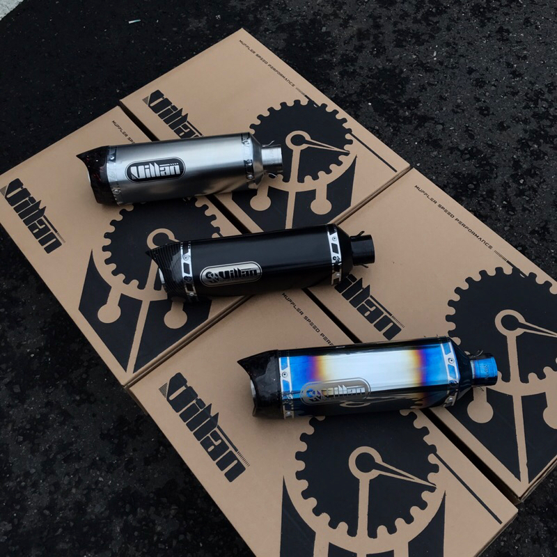 ( ORIGINAL ) KNALPOT VILLAN SV1 SILVER BLACK BLUE SILINCER ONLY INLET 50/51