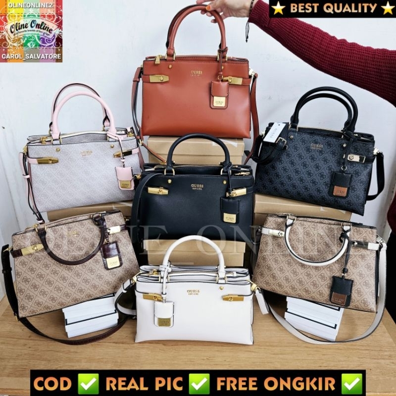 (WODB)tas zadie satchel big top handle 7 warna logo croco brown beige broken white brown black cream logo black batik jinjing office double zipper bag with long strap tali panjang size besar ciayumajakuningan cirebon indramayu majalengka g gb kuningan