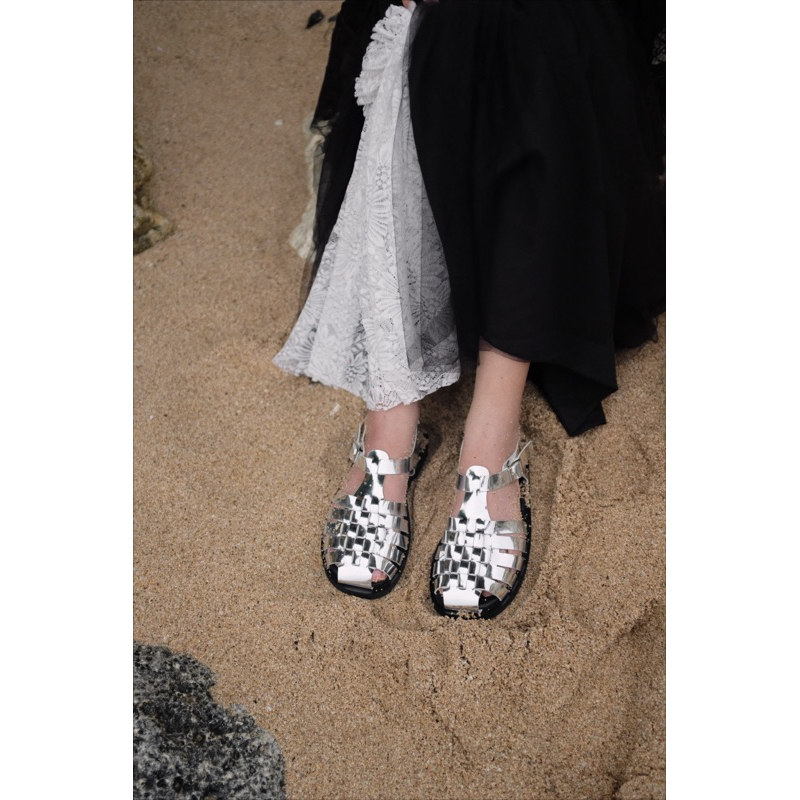 EASTMOUNTSIDE Melina Silver Mirrored - Sepatu Sandal Wanita