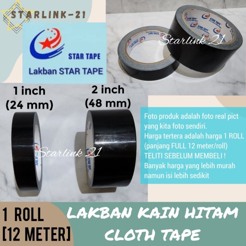 

LAKBAN KAIN HITAM | LAKBAN JILID BUKU | CLOTH TAPE 1 INCH 2 INCH 12 METER/ ROLL