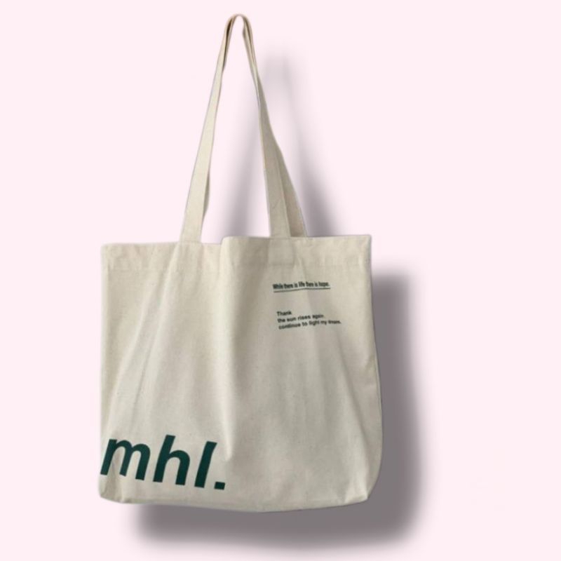 Tote bag besar tas belanja kain kanvas selempang wanita