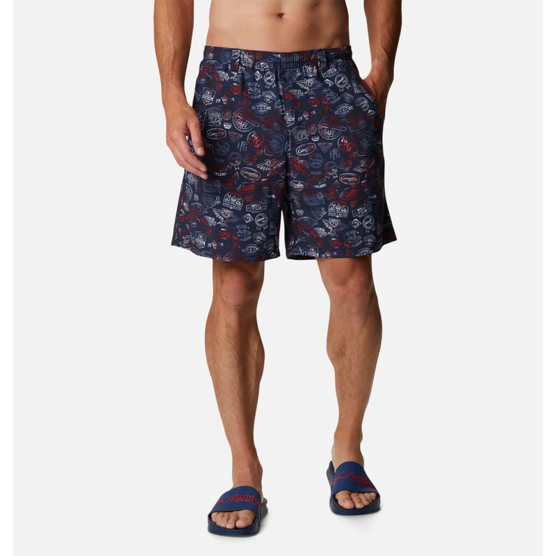 Men's PFG Super Backcast Water Short Pants Celana Pendek Columbia Backcast™ Quick Dry Quickdry Print