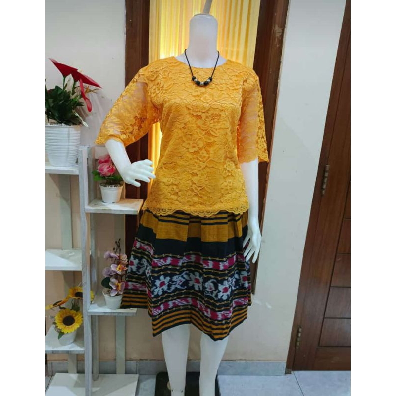 DRESS TENUN BROKAT, BAJU TENUN PESTA