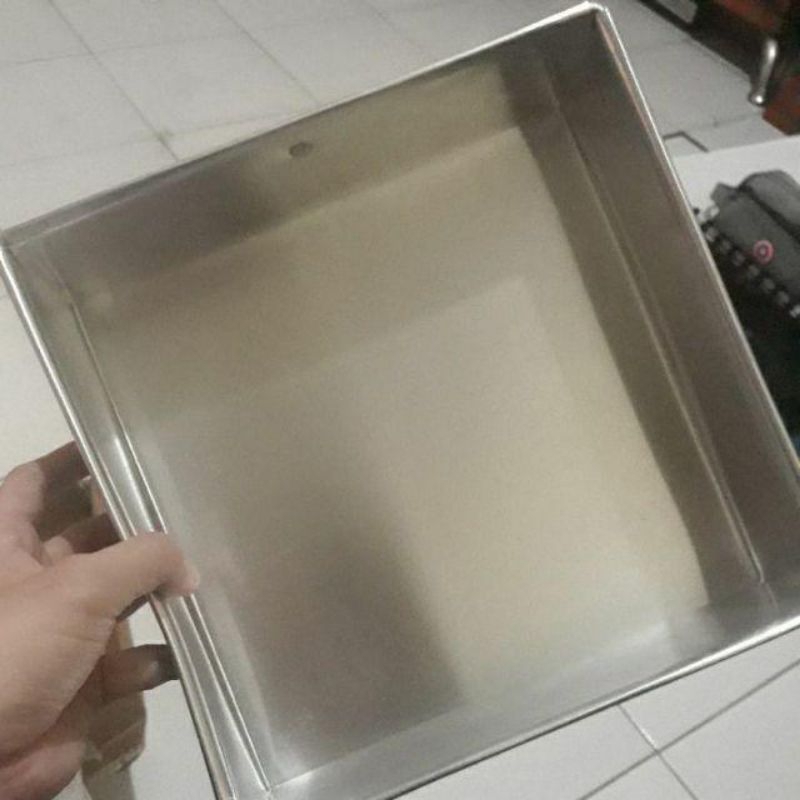 loyang kotak/loyang bolu gulung 20x20 bahan tebal