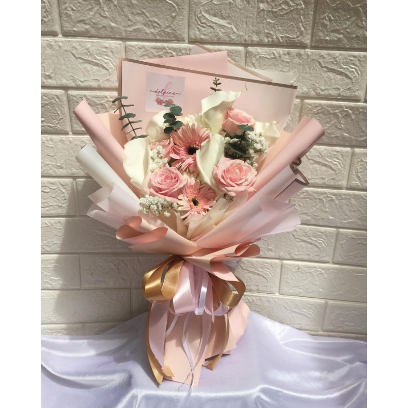 Buket Wisuda / Buket Wedding / Buket Lamaran / Buket Birthday / Buket Bunga Asli Jogja