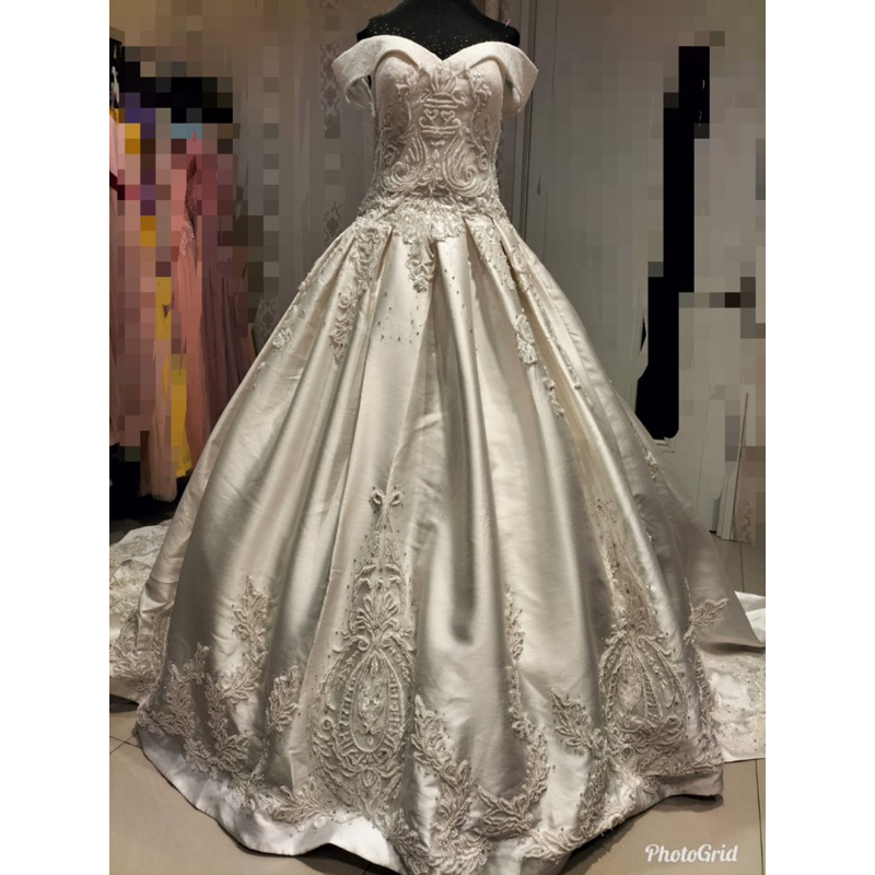 Wedding Dress Kualitas Premium Kelas Bridal Jakarta Gaun Pengantin Ball Gown Satin Full Brokat dan P